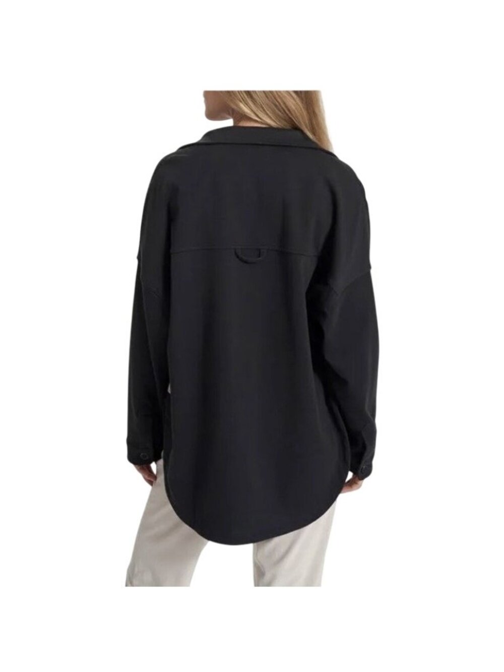 Vuori Mackenzie Shirt Jacket Womens XS/S Washed Black Long Sleeve Shacket Pocket - Picture 2 of 16